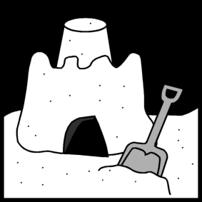make a sand castle